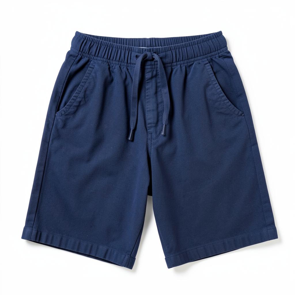 Navy Cotton Lounge Shorts
