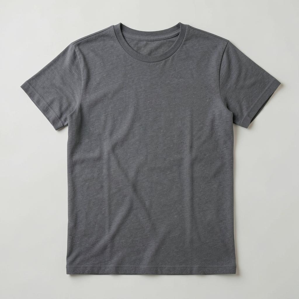 Charcoal Crew-Neck Cotton Tee