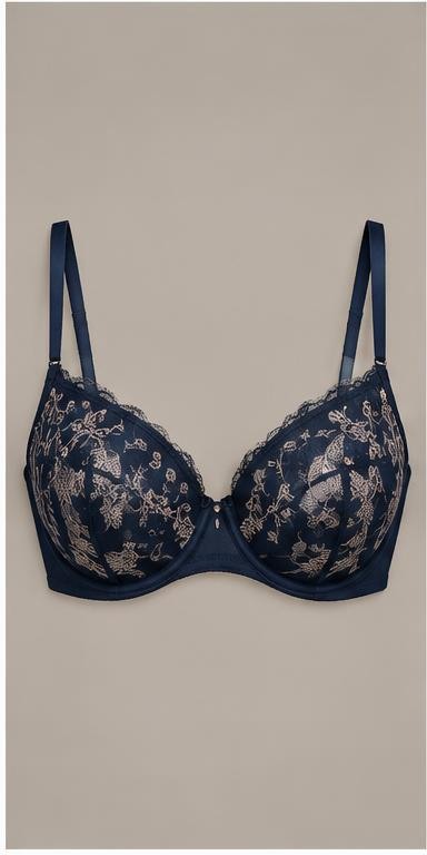 Midnight Embroidered Underwire Bra