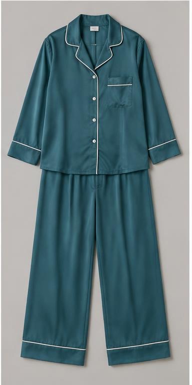 Teal Bamboo-Soft Night Suit