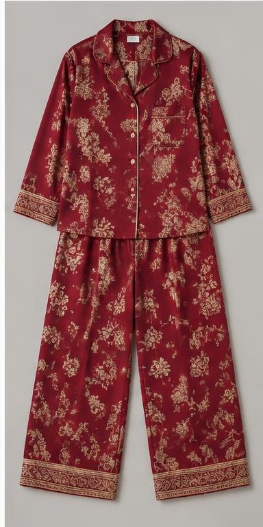 Ruby Festive Print Night Suit