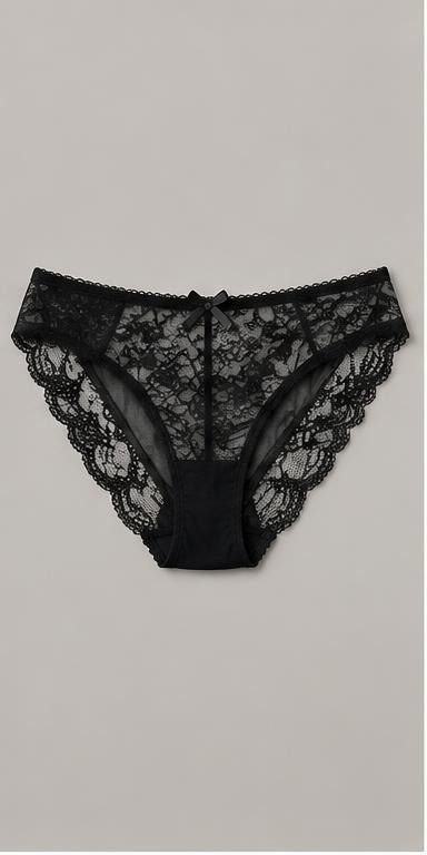 Noir French Lace Bikini Panty