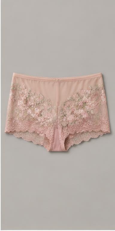 Blush Embroidered Couture Boyshort