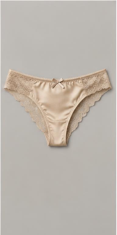 Champagne Satin Brazilian Brief