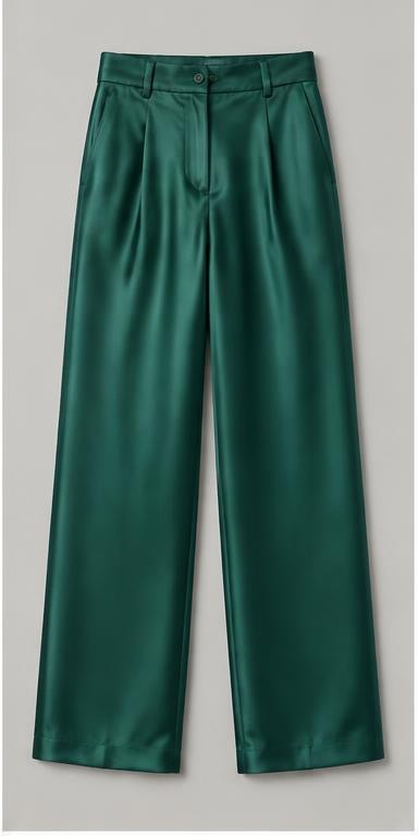 Emerald Satin Evening Trousers