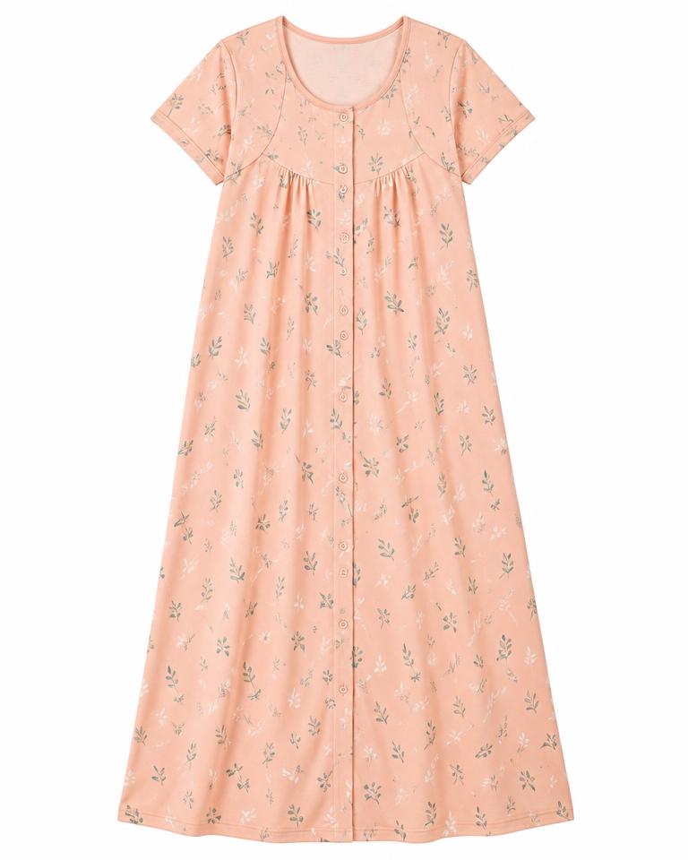 Rose Zip-Front Feeding Nighty