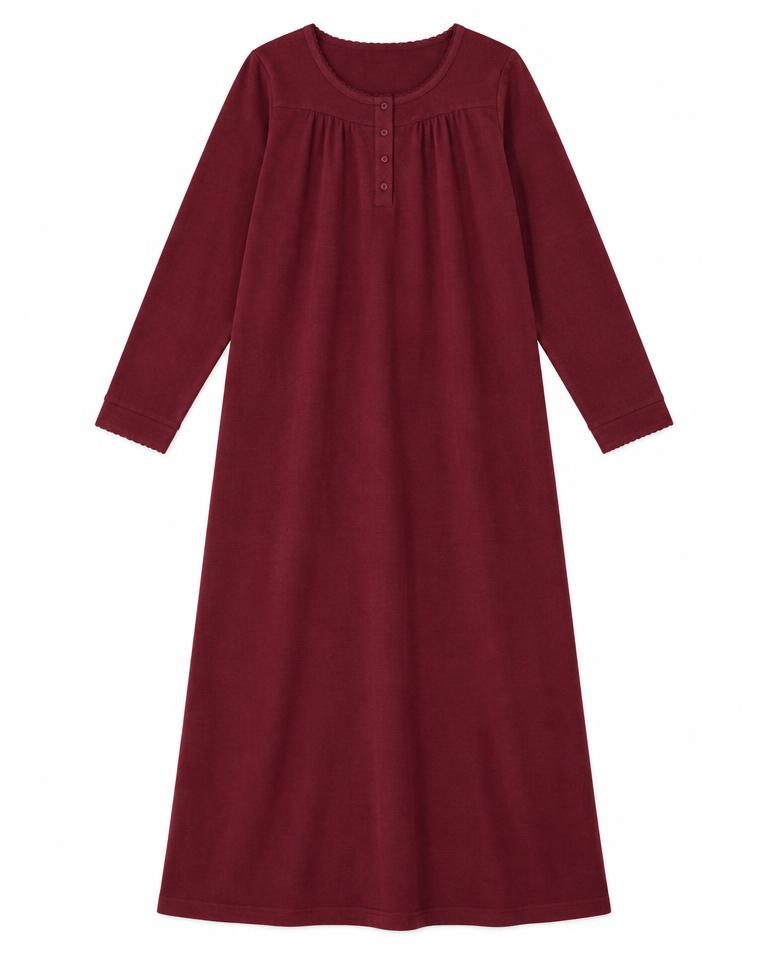 Burgundy Winter Fleece Nighty