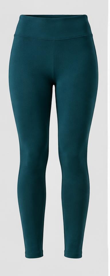 Deep Teal Ankle-Length Cotton Leggings