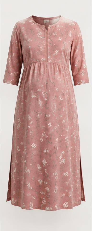 Rose Floral Zip-Front Feeding Kurta