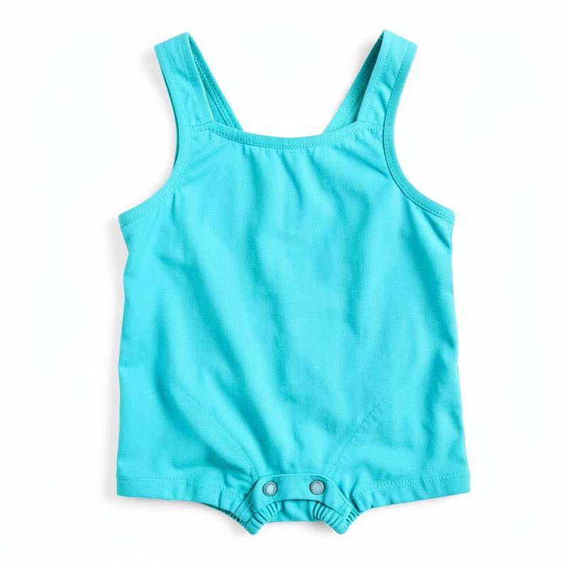 Turquoise Cotton Play Jumpsuit