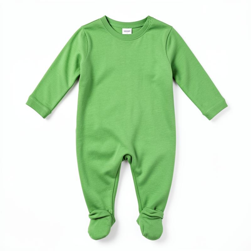 Green Footed Cotton Sleepsuit