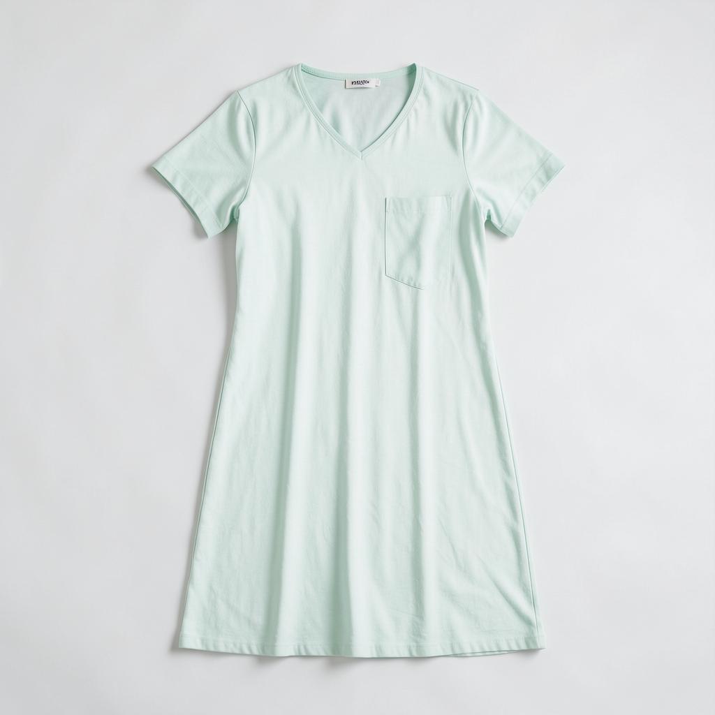 Mint Green Cotton Short Nighty