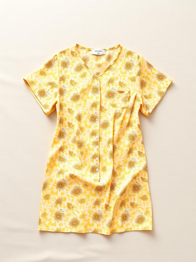 Yellow A-Line Cotton Nighty