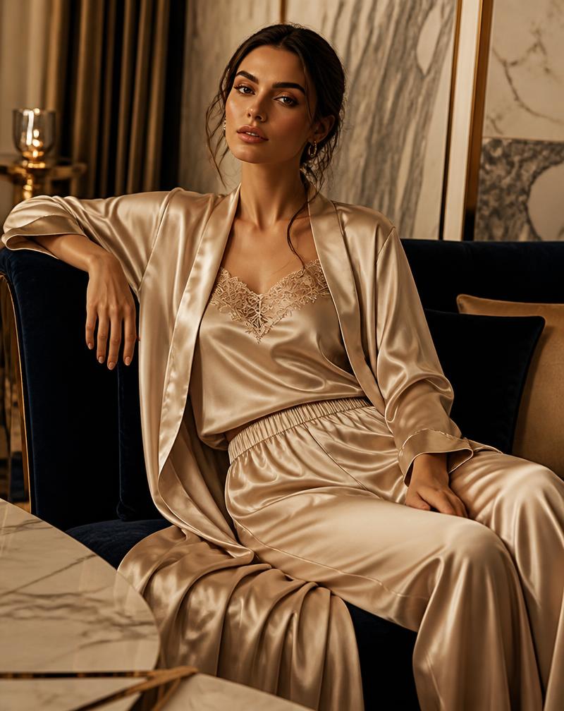 Pure Silk Robe & Slip Set