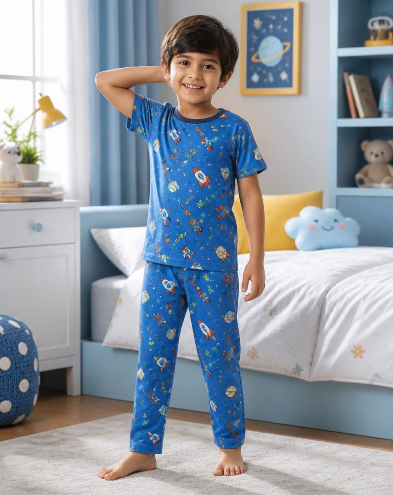 Boys Cartoon Night Suit