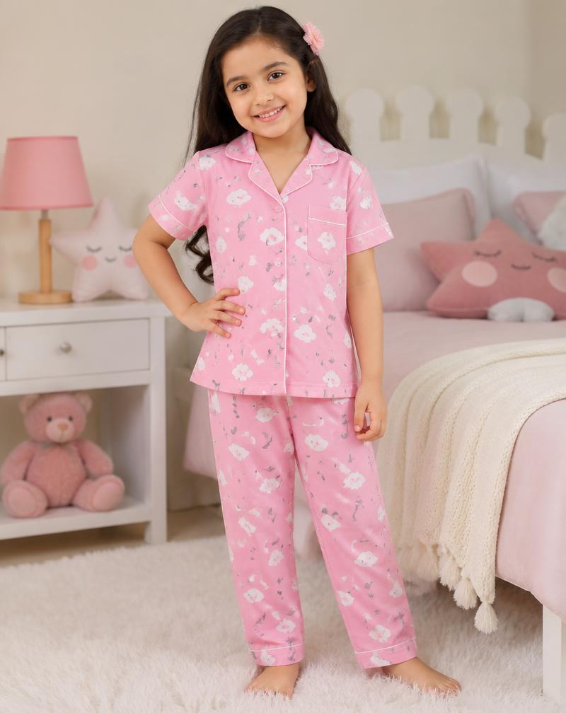 Girls Printed Night Suit
