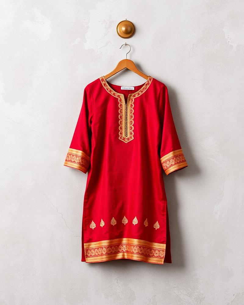 Festive Silk Blend Kurti
