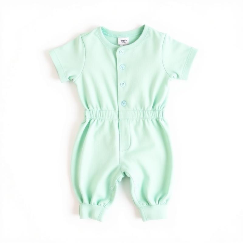 Baby Cotton Romper Jumpsuit — Mint