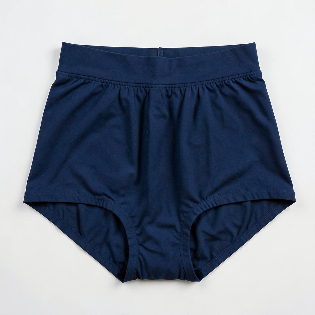 Navy Low-Rise Cotton Bikini Panty