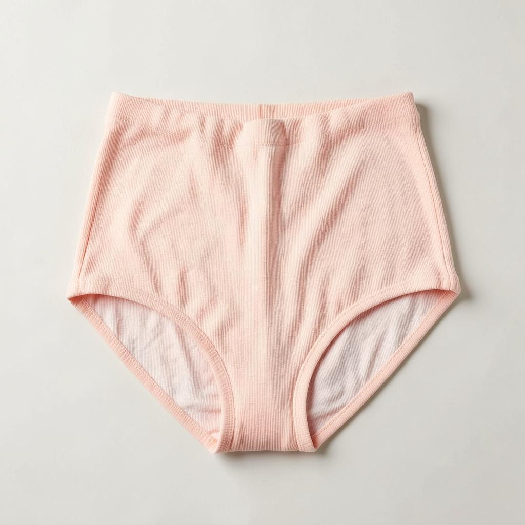 Peach Ribbed Cotton Hipster